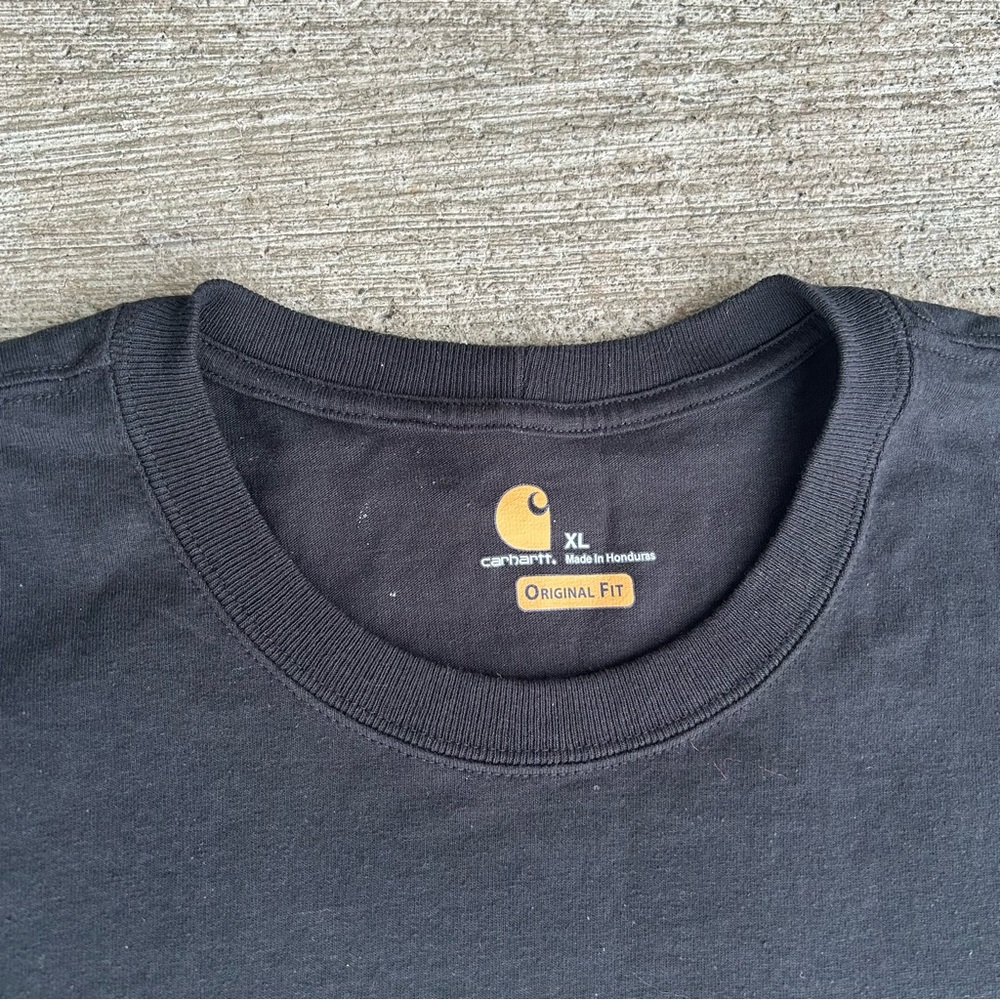 Vintage Carhartt Y2K Original Fit American Flag Graphic T-shirt Men’s XL Black - Picture 10 of 12